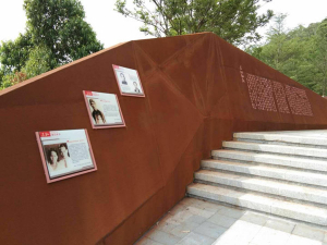 翰林镇耐候钢挡土墙